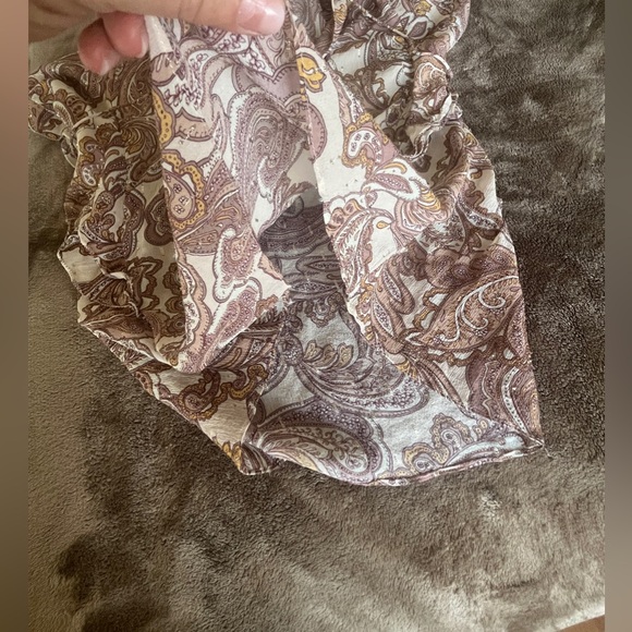 Intermix Carolina Paisley Silk Chiffon Top size S - Picture 13 of 16